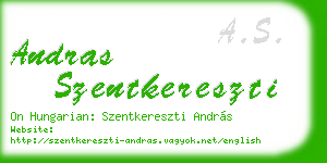 andras szentkereszti business card